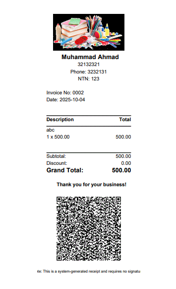 Invoice Maker Mobile UI Screenshot