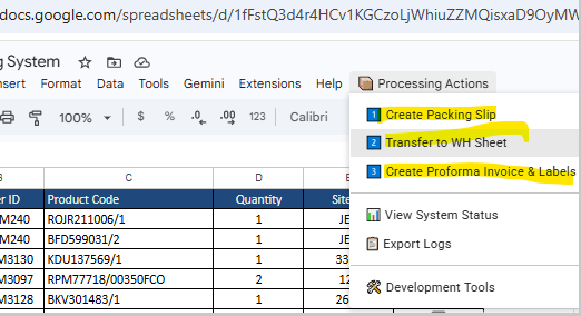 WMS Invoice and Fulfillment Dashboard Preview